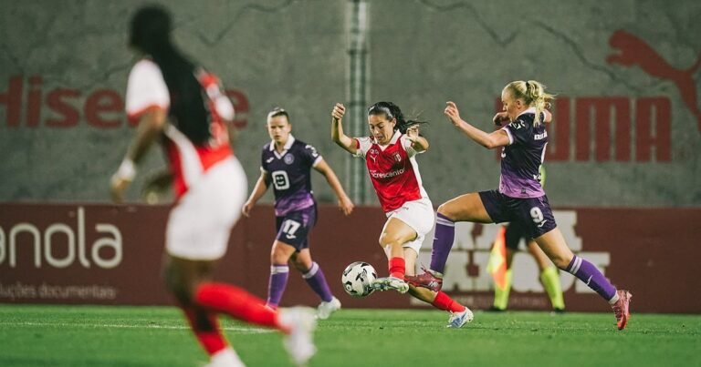 Golo no fim do tempo extra elimina SC Braga da Taça Europeia feminina