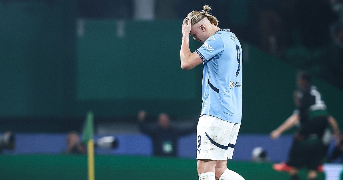 Haaland expressa descontentamento após igualdade do City e declara: "Não merecíamos ganhar