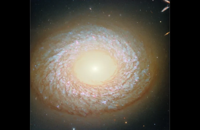 Hubble descobre uma galáxia híbrida com um passado enigmático e tumultuado.