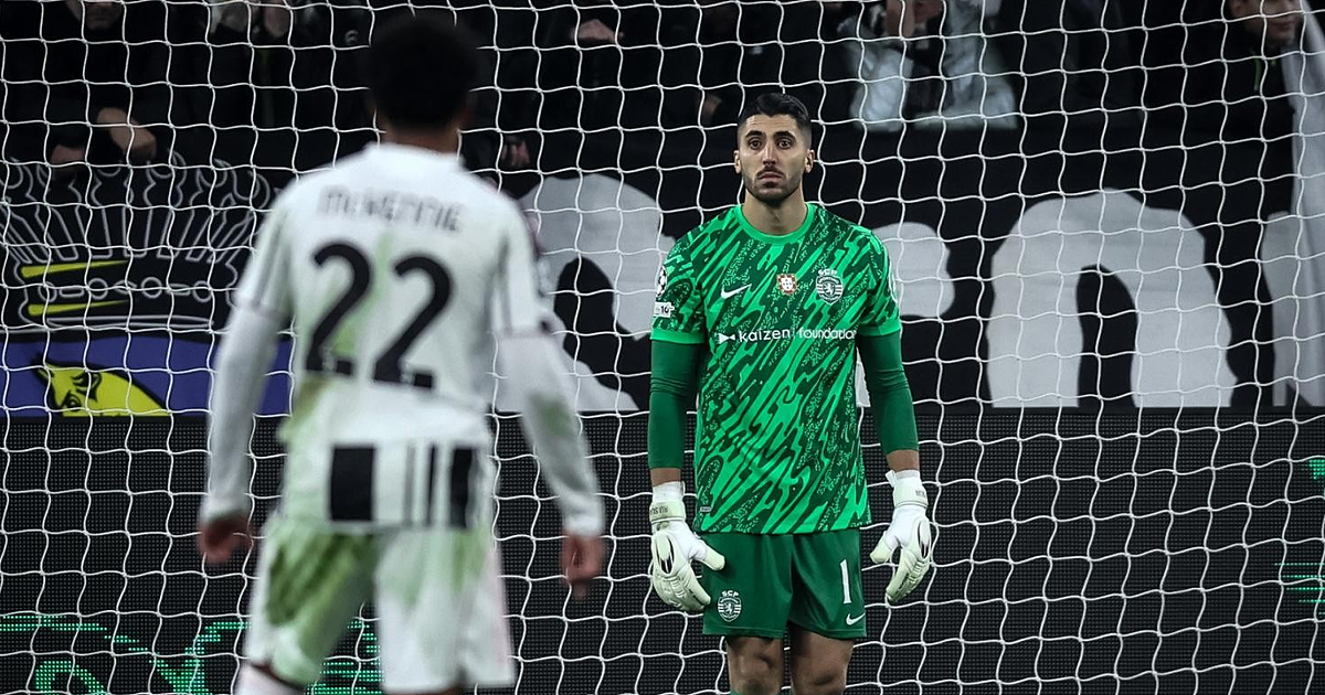 A impressionante performance de Rui Silva na partida Juventus-Sporting que lhe garantiu o troféu de Melhor Jogador, cortesia de Pote