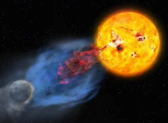 Astrônomos registram uma explosão super-vulcânica intensa de uma estrela jovem.