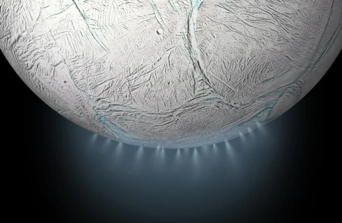 Oceano aquecido sob a lua gelada de Saturno, Encélado, pode ser ideal para a vida.