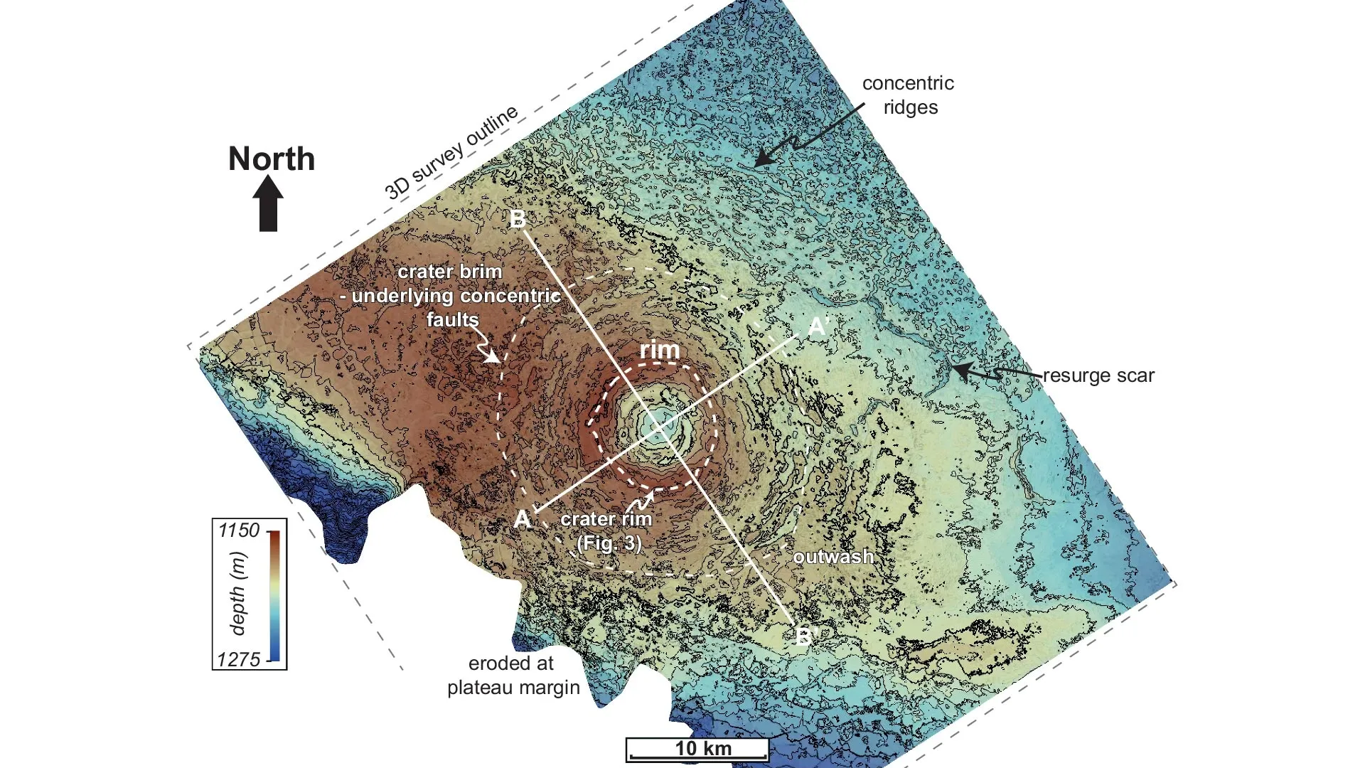 Cratera Oculta de 8 Quilômetros Sob o Atlântico Revelada em Impressionante 3D