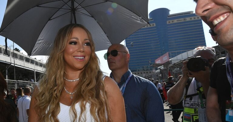 Mariah Carey na cerimônia inaugural dos Jogos Olímpicos de Inverno