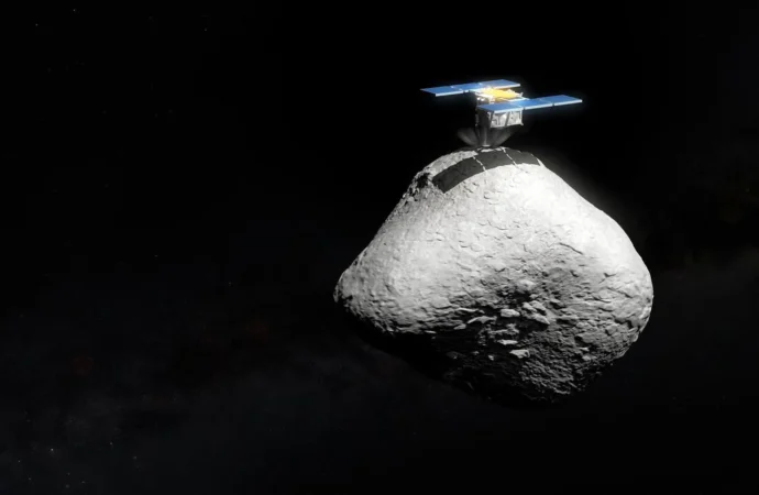 A espaçonave japonesa enfrenta um grande obstáculo de um asteroide do tamanho de uma casa.