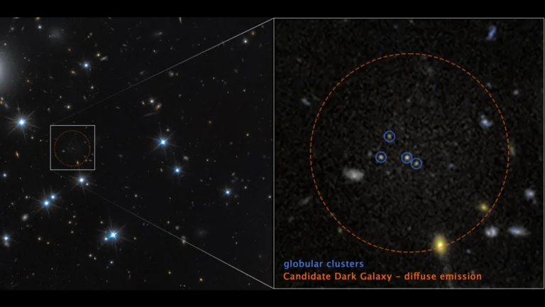 Hubble da NASA detecta quase imperceptível "galáxia fantasma" composta por 99% de matéria escura