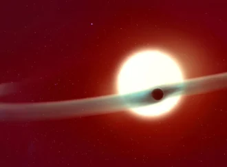 Telescópio James Webb observa uma exoplaneta perdendo sua atmosfera em tempo real