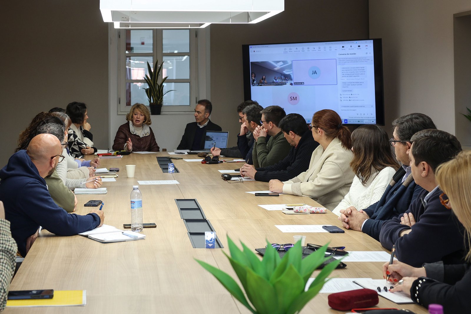 Reunião de grupos de encarregados na Casa da Baía