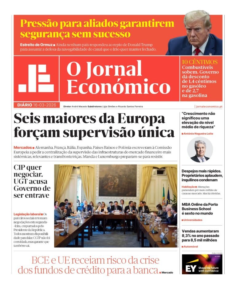 A abertura do Jornal Financeiro de 16 de março