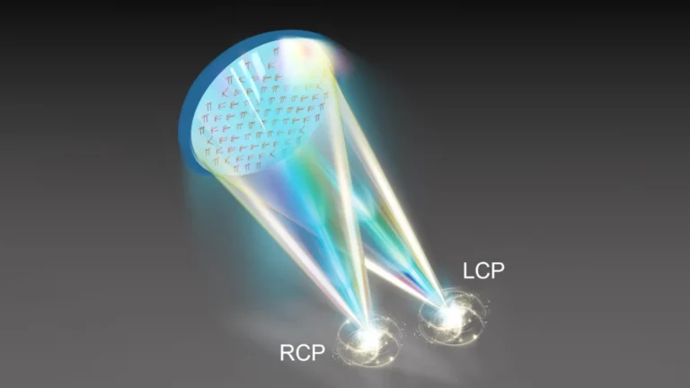 Esta superfície superfina manipula a luz de duas maneiras distintas.