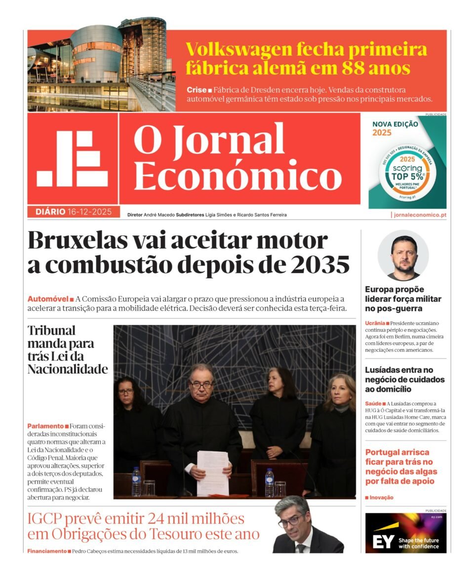 A edição matutina do Jornal Financeiro de 16 de dezembro